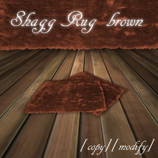 Second Life Marketplace BROWN SHAGGY RUG